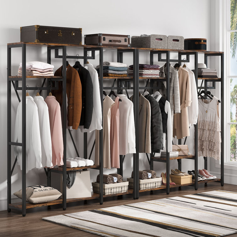 17 Stories Freestanding Closet Organizer Systems With Shelves, Open